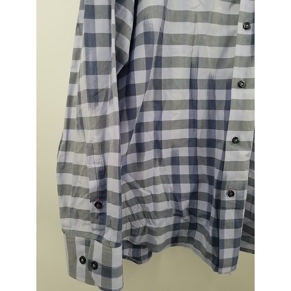 Tommy Bahama Mens Large Long Sleeve Button Up Striped Plaid Shirt - Picture 3 of 6